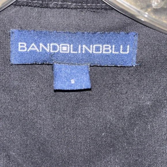 Bandolino Blu Military Jacket Womens‎ Small Black Velvet Metal Buttons Pockets - Picture 2 of 7